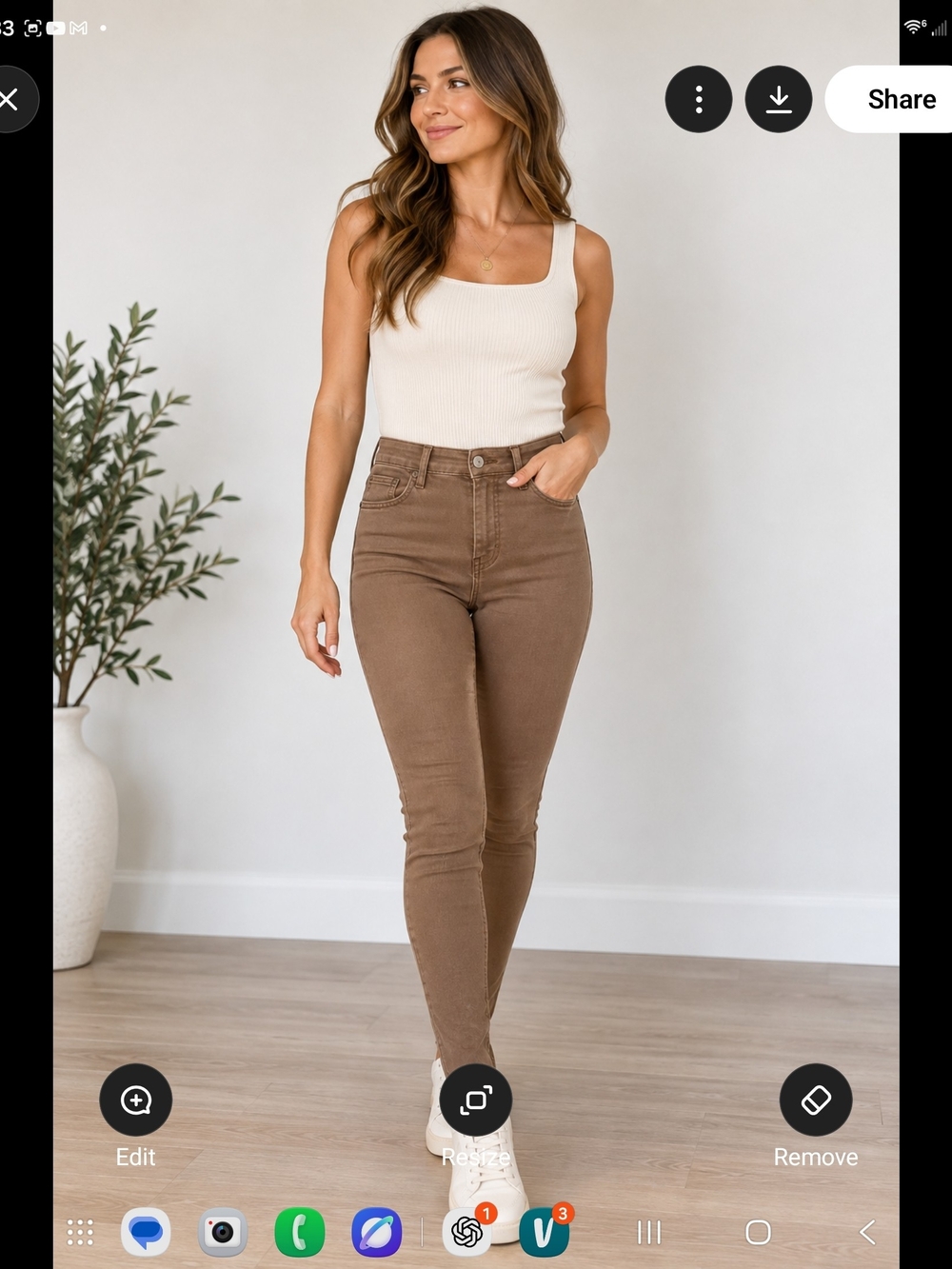 AG Adriano Goldschmied Skinny Jeans in Brown